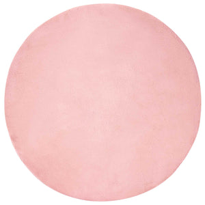 Fusk-kaninpälsmatta Olite Rosa Ø 100 cm Polyester