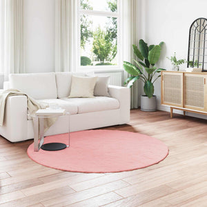 Fusk-kaninpälsmatta Olite Rosa Ø 200 cm Polyester