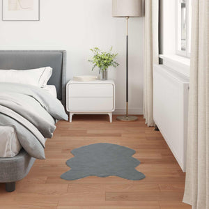 Fusk-kaninpälsmatta Olite Antracit 60 x 90 cm Polyester