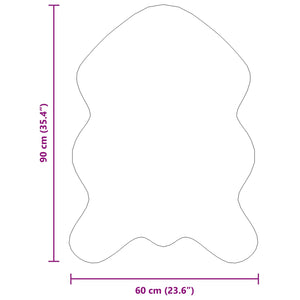 Fusk-kaninpälsmatta Olite Antracit 60 x 90 cm Polyester