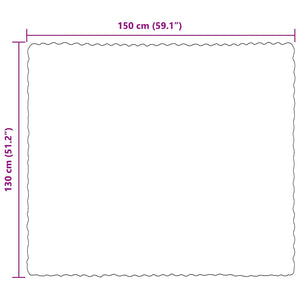 Faux Kaninpäls Filt 4 pcs Svart 130 x 150 cm Polyester