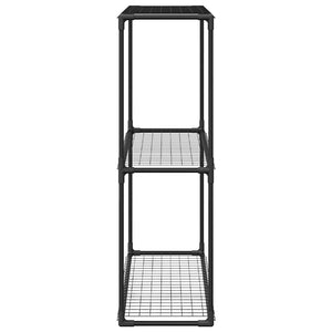 3-Tier växtställ med lagring Svart 100 x 32 x 102 cm Stål