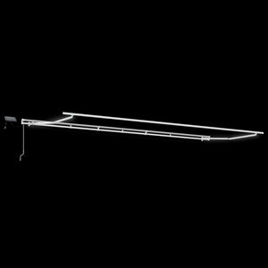 Utfällbar markis med LED -remsljus Blå och Vit 600 × 300 cm