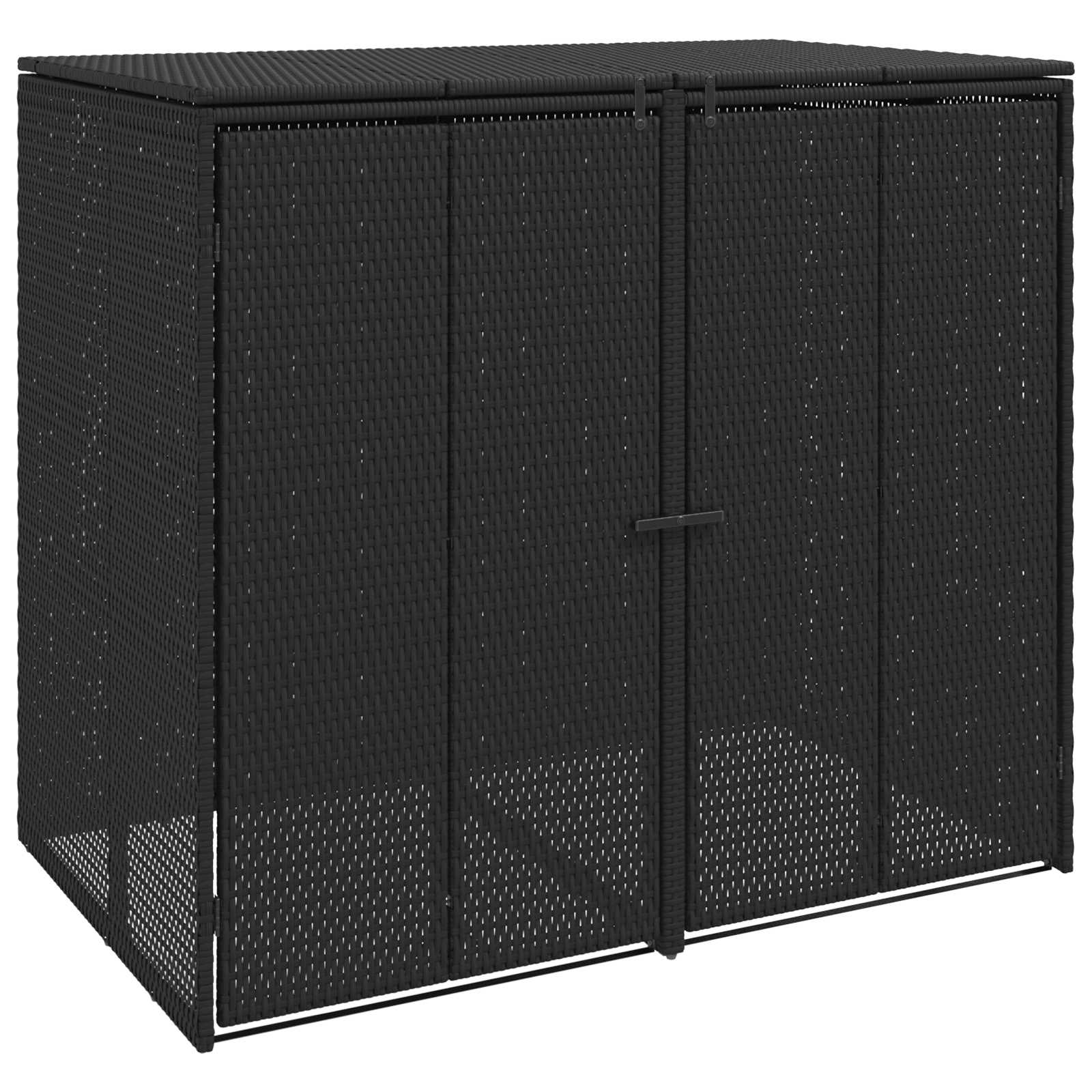 Avfallshink Box 2 pcs Svart 130 x 80 x 115 cm polyeten