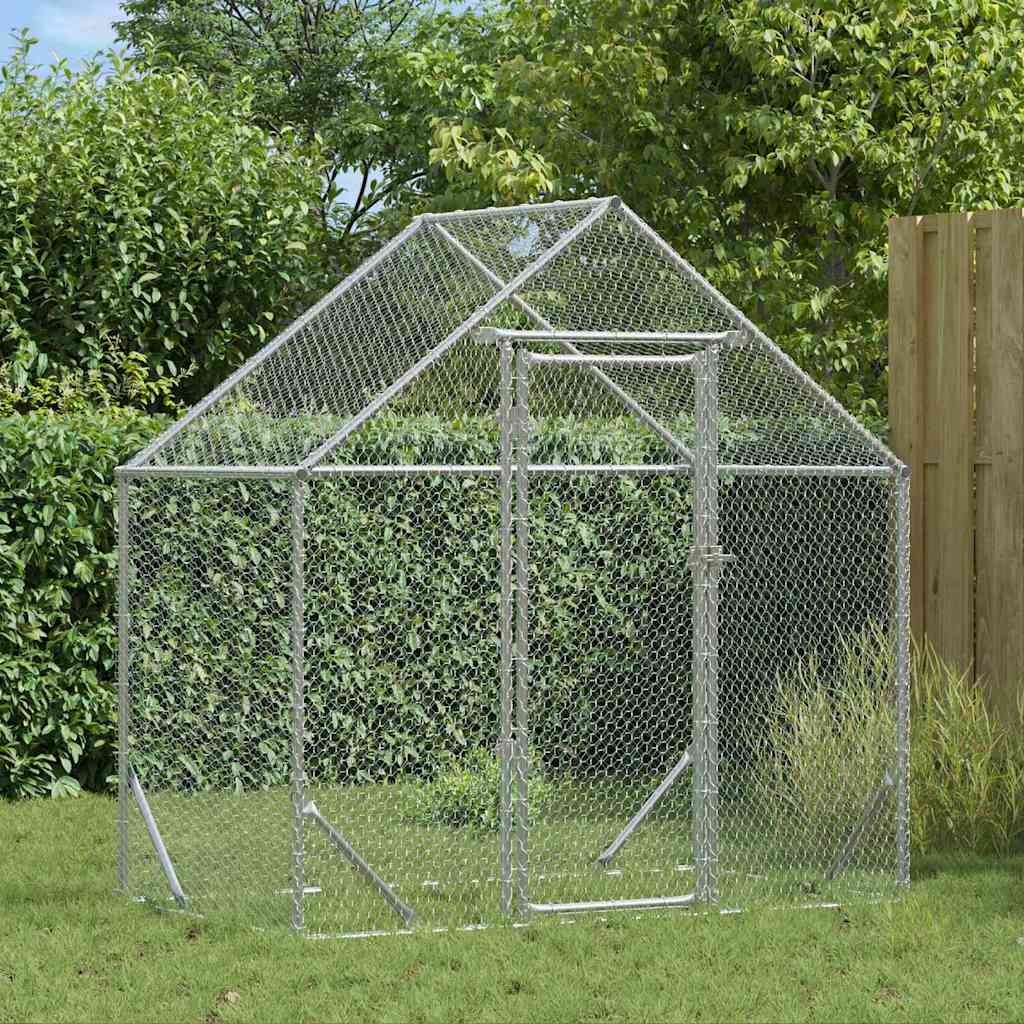 Hönshus Silver 170 x 100 x 177 cm Galvaniserat Stål