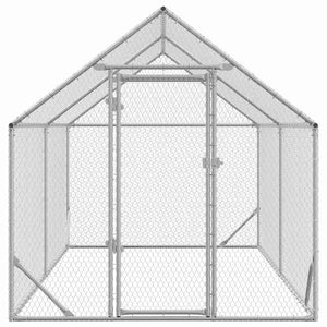 Hönshus Silver 400x170x177cm Galvaniserat Stål