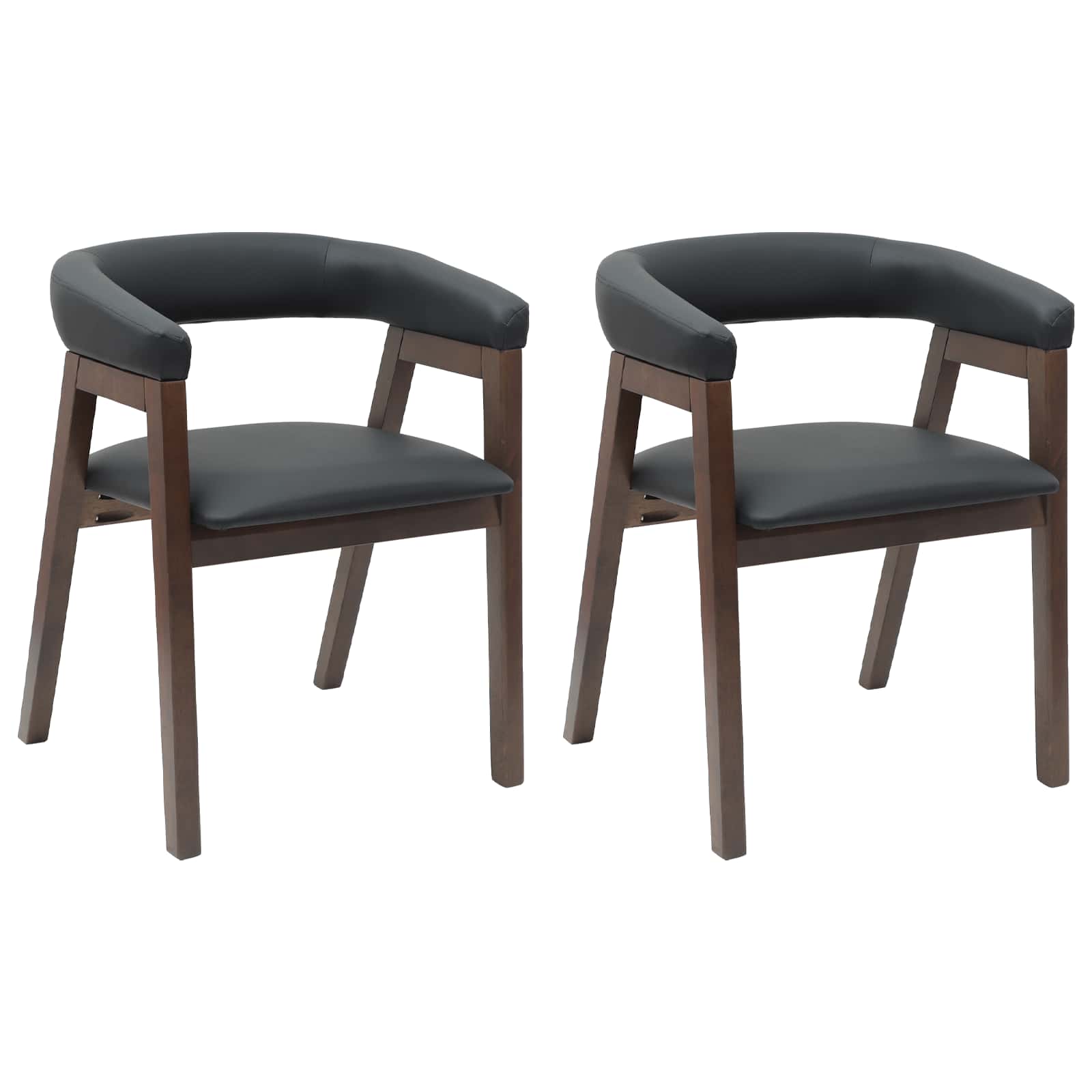 Matstolar 2 pcs Ljusbrun 54 x 57 x 73 cm Massiv Gummiträ