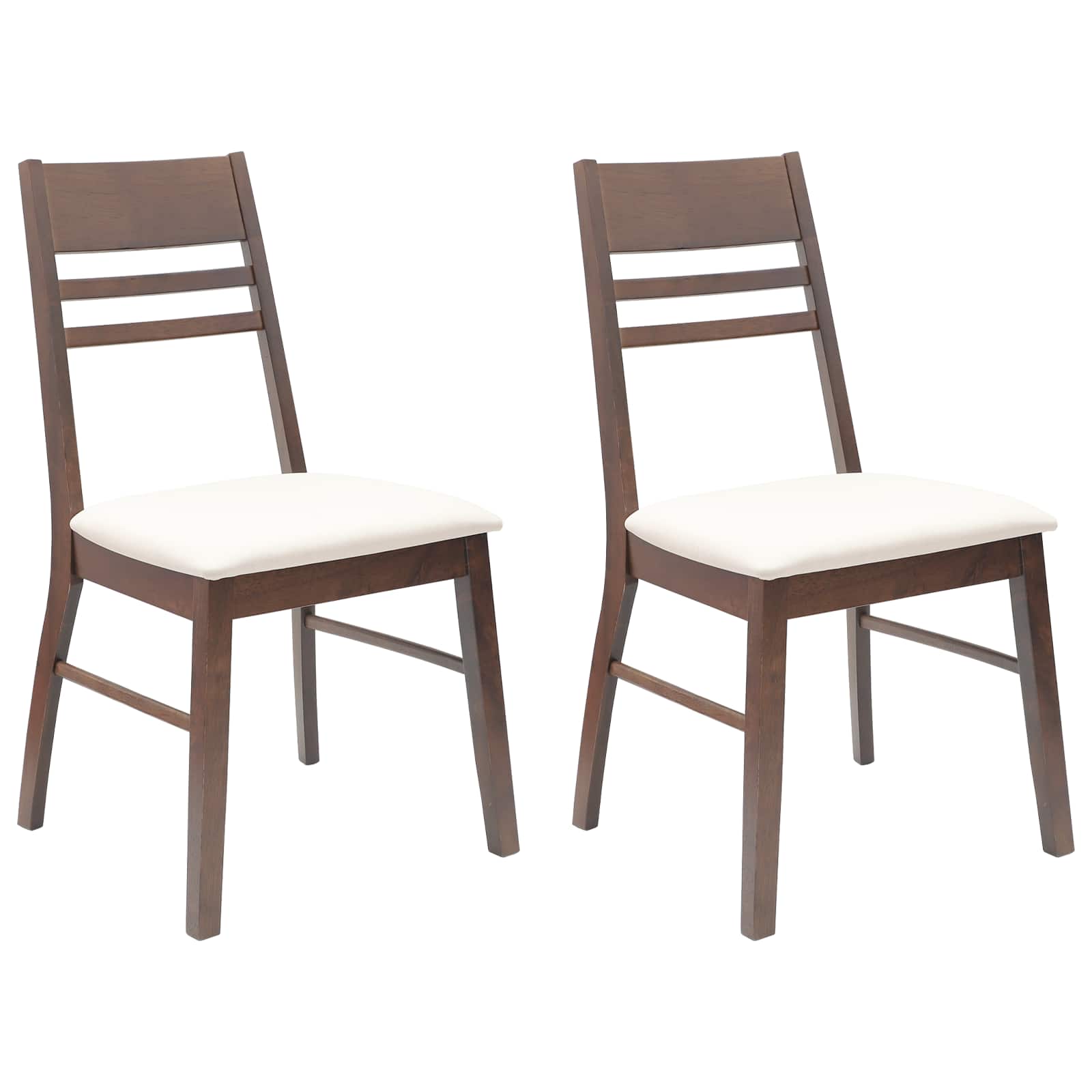 Matstolar 2 pcs Ljusbrun 43 x 54 x 89 cm Massiv Gummiträ