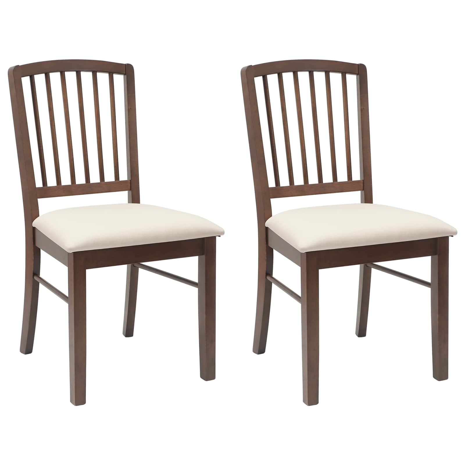 Matstolar 2 pcs Ljusbrun 50 x 52,5 x 91 cm Massiv Gummiträ