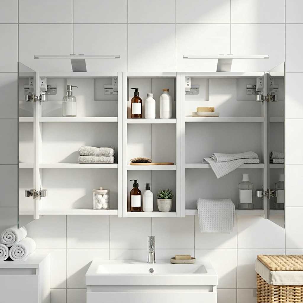 Badrumsskåpsset 3 st 80 x 10,5 x 50 cm Konstruerat trä