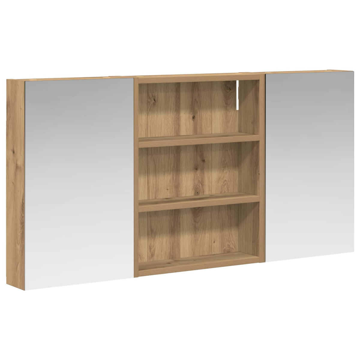 Badrumsskåpsset 3 st 100 x 10,5 x 50 cm Konstruerat trä