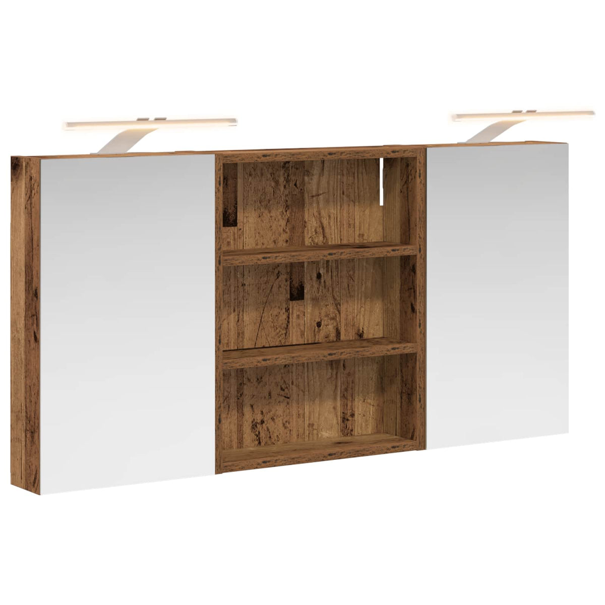 Badrumsskåpsset 3 st 100 x 10,5 x 50 cm Konstruerat trä