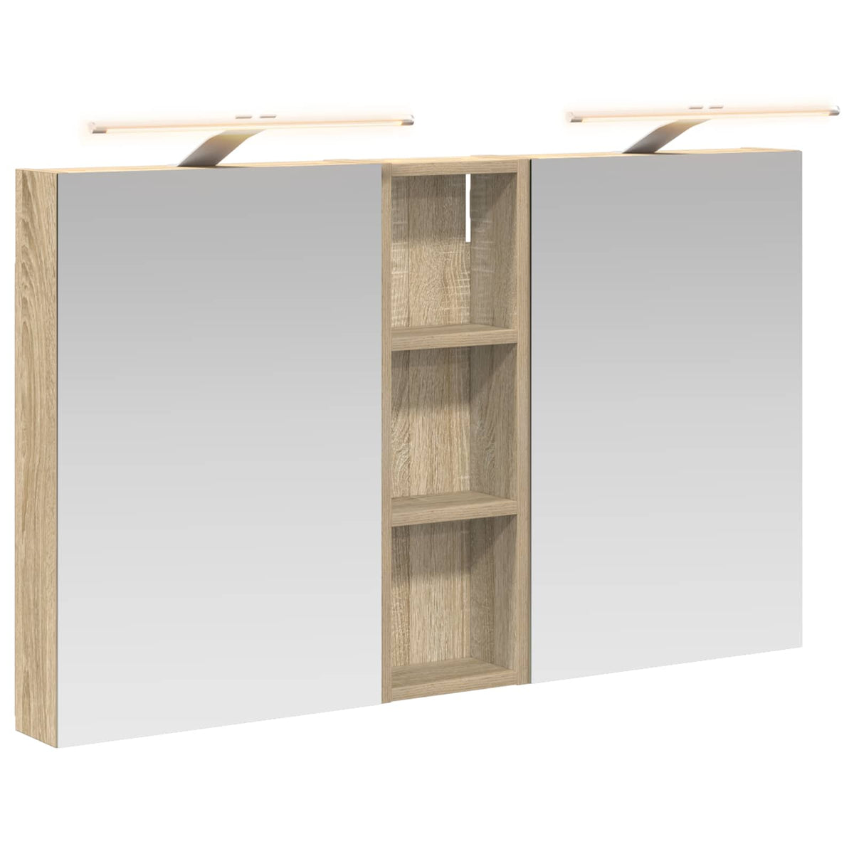 Badrumsskåpsset 3 st 100 x 10,5 x 60,5 cm Konstruerat trä