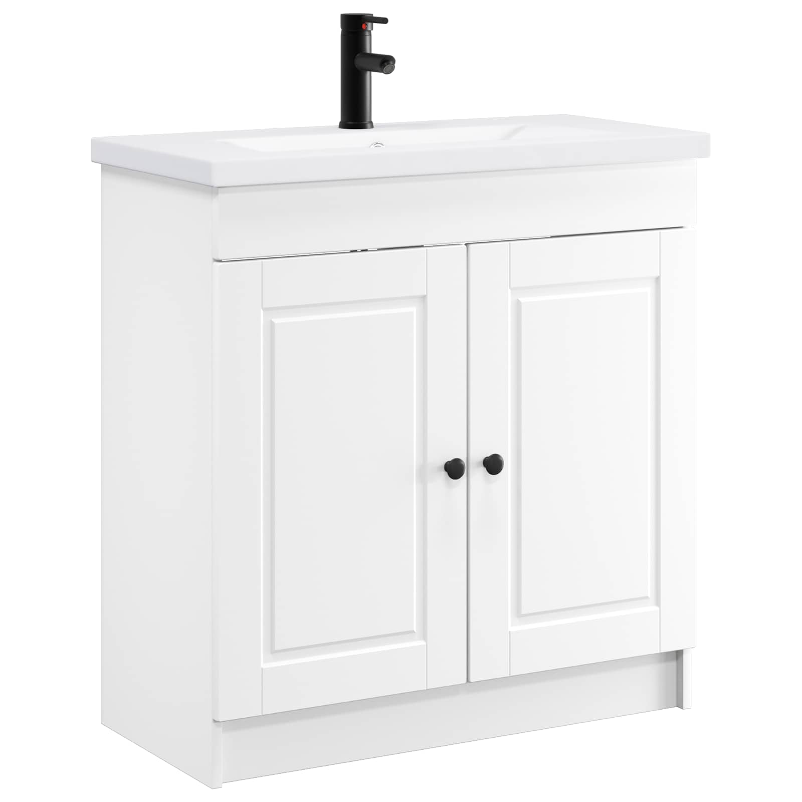Badrumsmöbelset Vit 56 x 37,5 x 81 cm Konstruerat trä