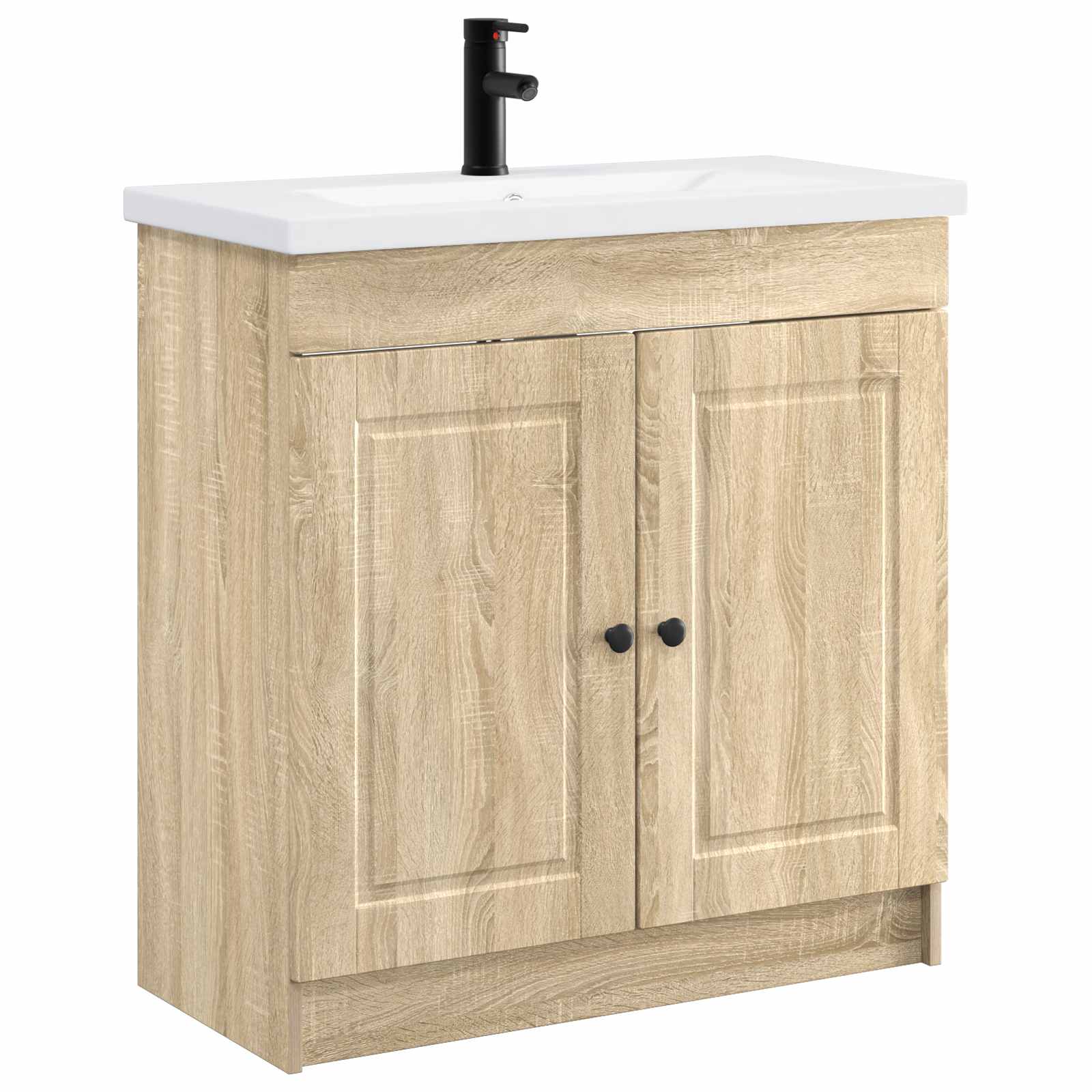 Badrumsmöbelset Sonoma-ek 78,5 x 37,5 x 81 cm Konstruerat trä