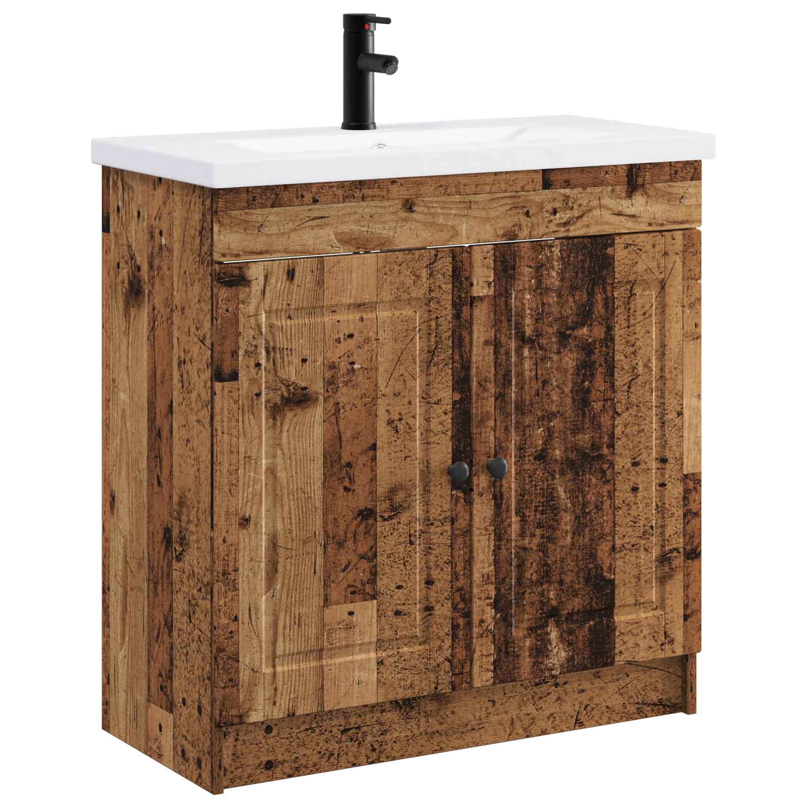 Badrumsmöbelset Gammalt trä 78,5 x 37,5 x 81 cm Konstruerat trä