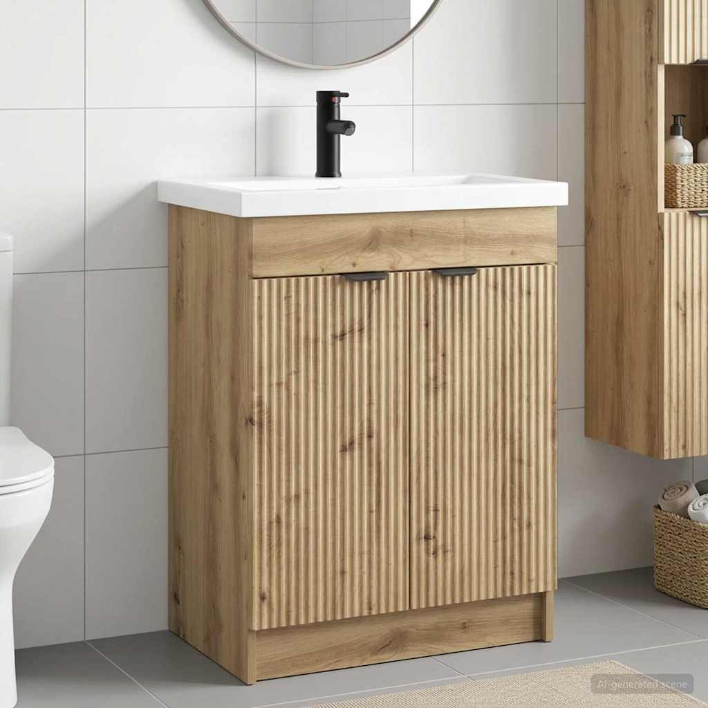 Badrumsmöbelset Artisan-ek 56 x 37,5 x 81 cm Konstruerat trä