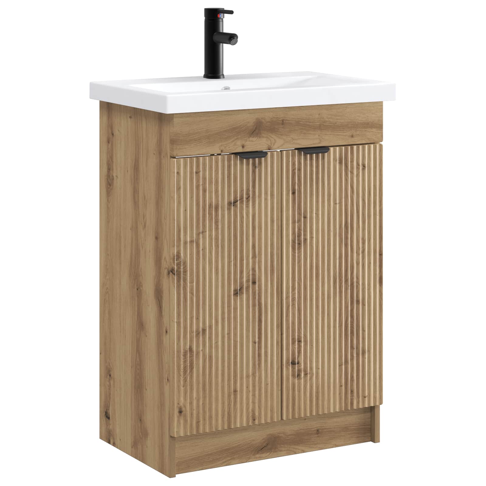 Badrumsmöbelset Artisan-ek 56 x 37,5 x 81 cm Konstruerat trä