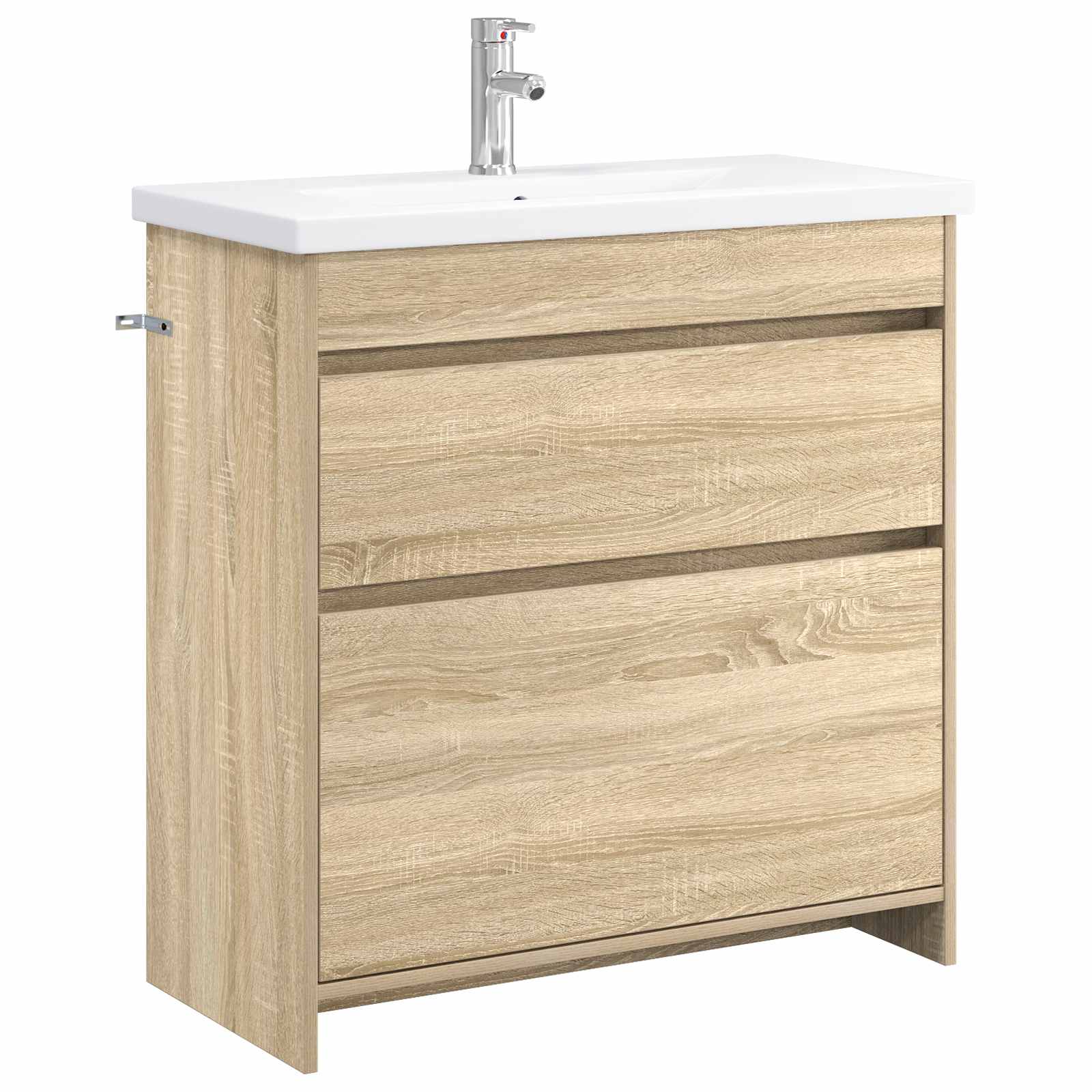Badrumsmöbelset Sonoma-ek 81 x 40 x 84,5 cm Konstruerat trä
