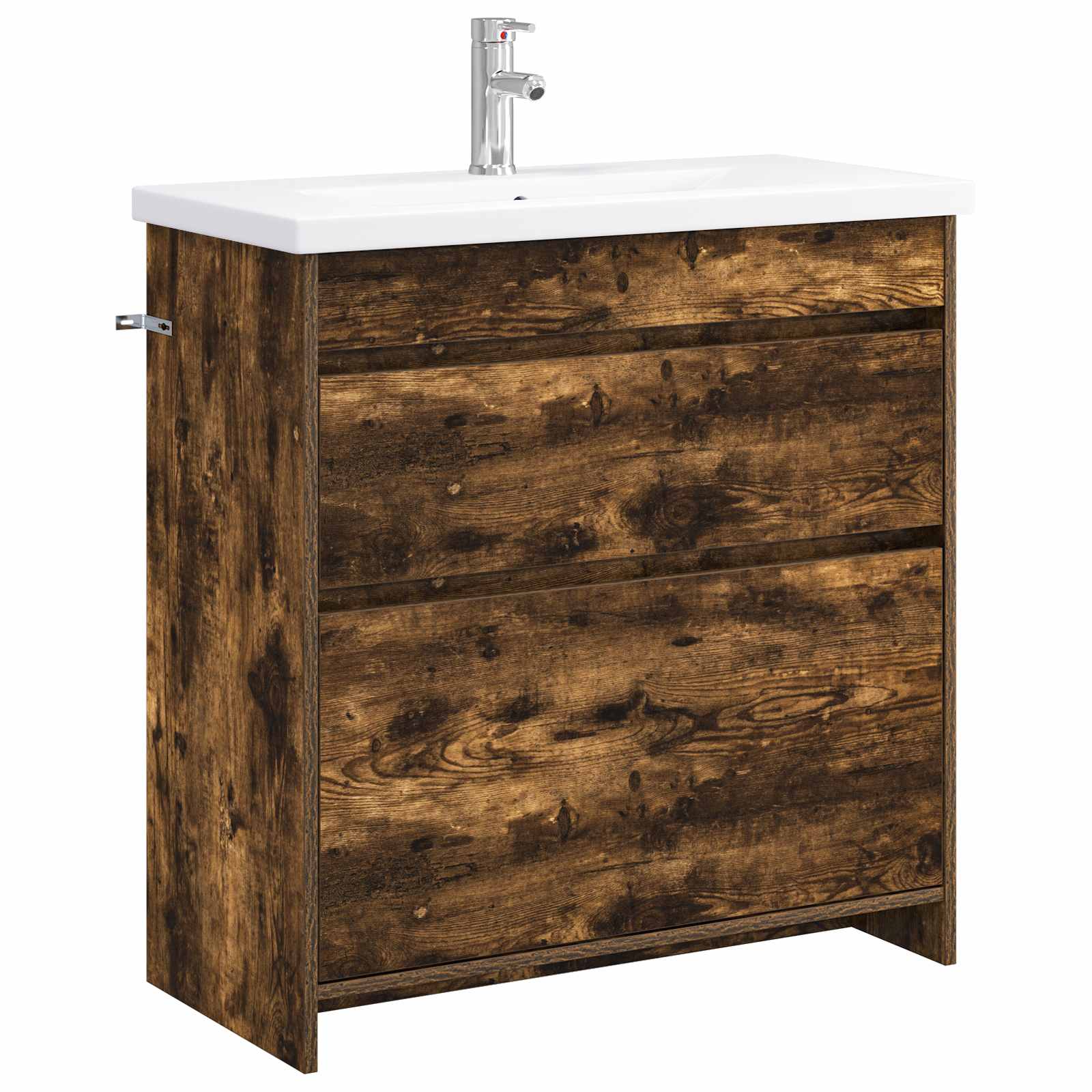Badrumsmöbelset Rökt ek 81 x 40 x 84,5 cm Konstruerat trä