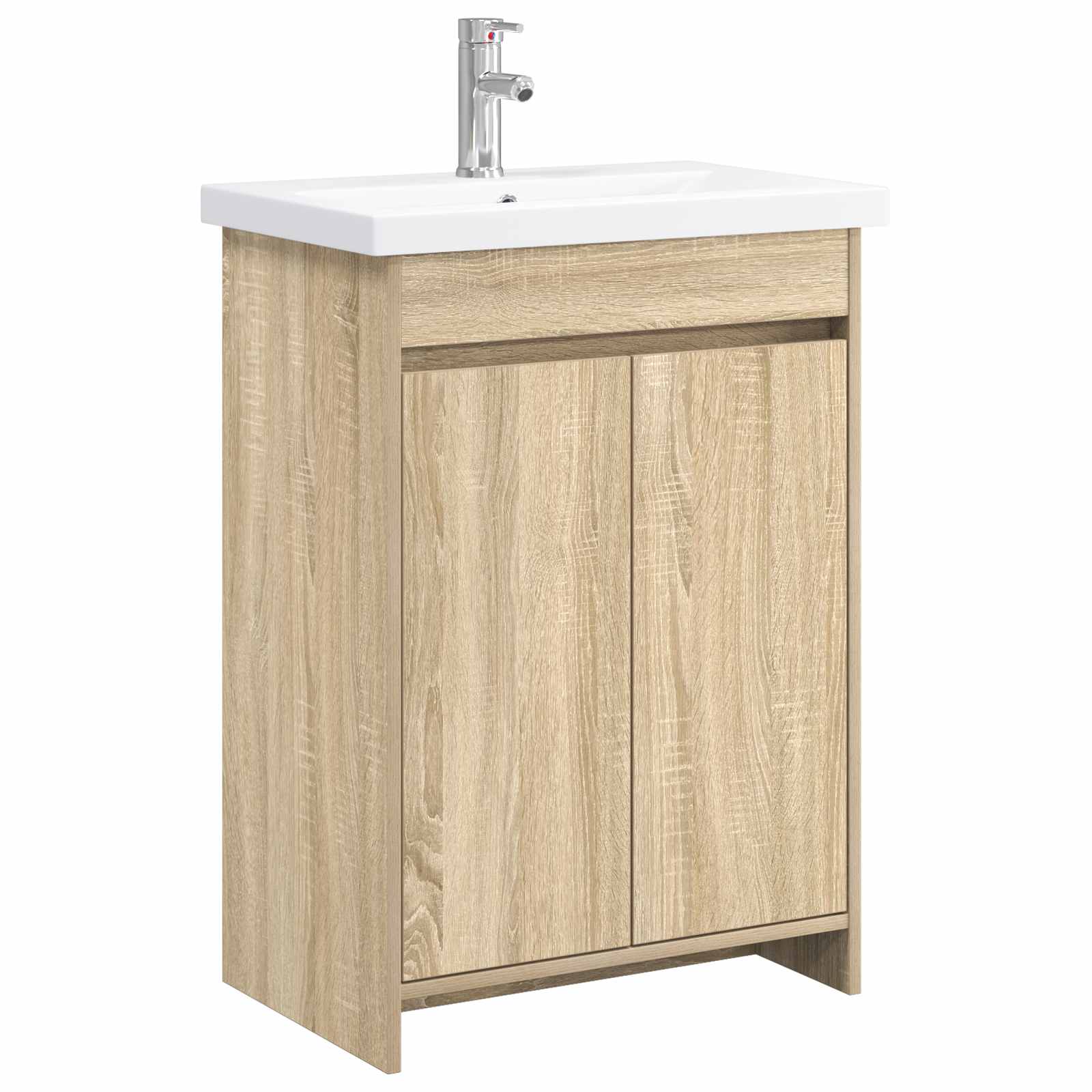 Badrumsmöbelset Sonoma-ek 61 x 40 x 84,5 cm Konstruerat trä