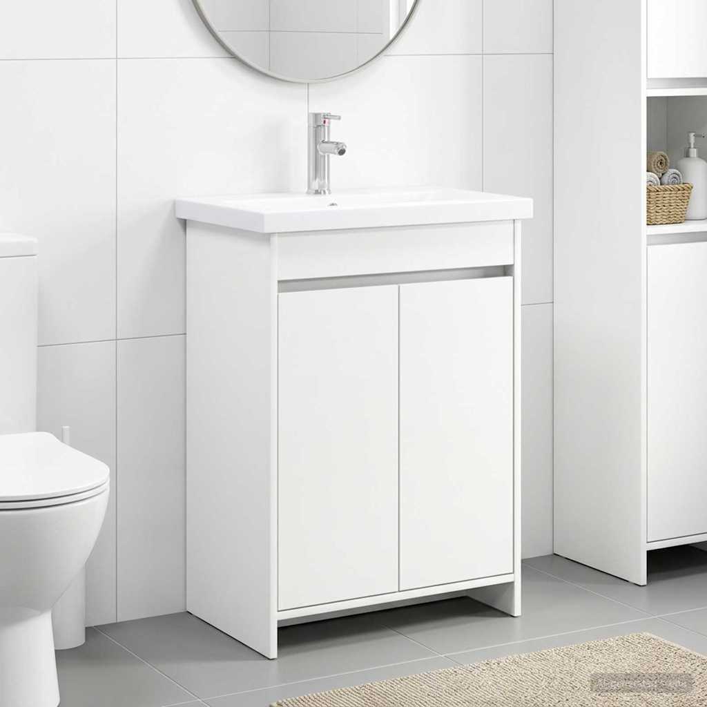 Badrumsmöbelset Vit 81 x 40 x 84,5 cm Konstruerat trä