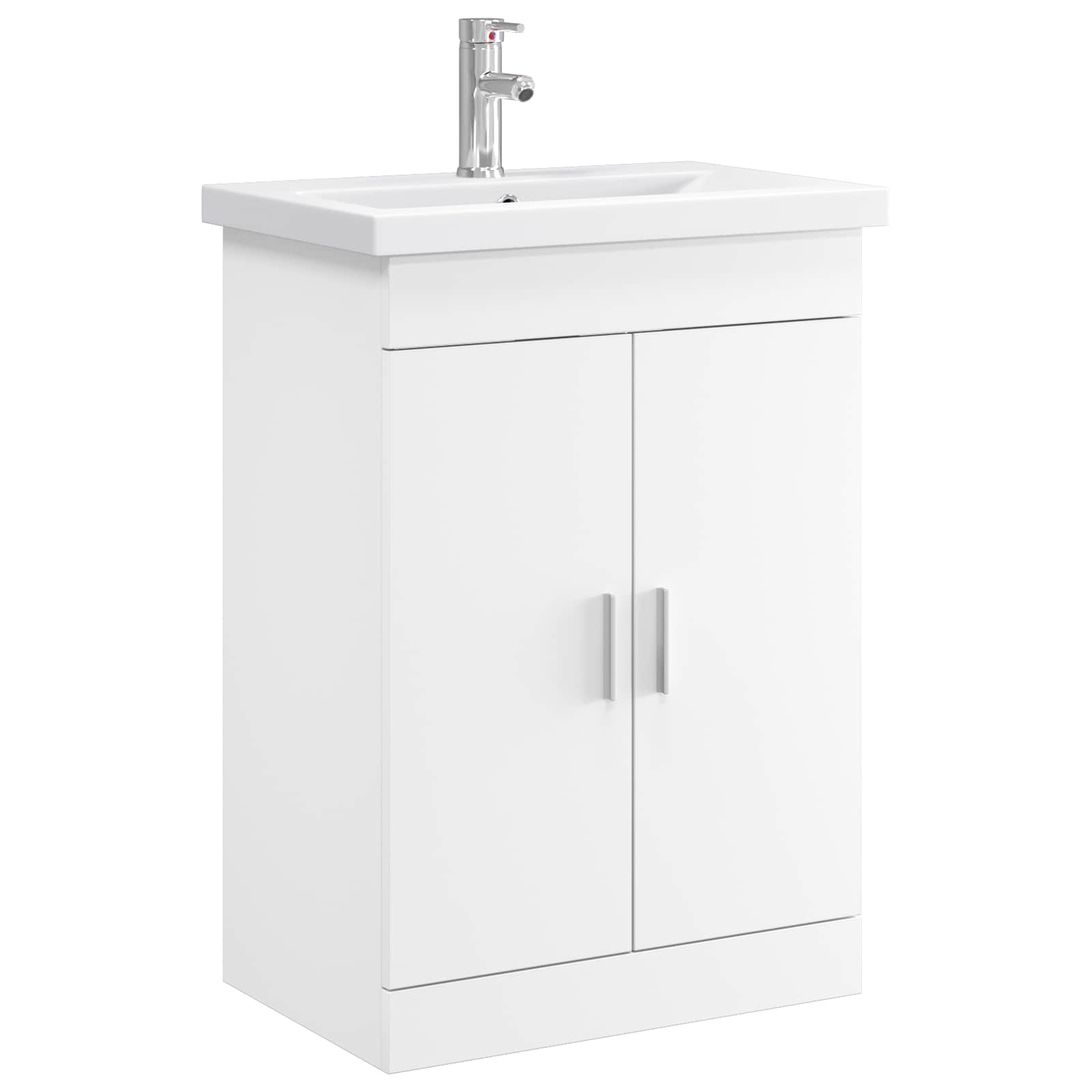 Badrumsmöbelset Vit 61 x 40 x 84,5 cm Konstruerat trä