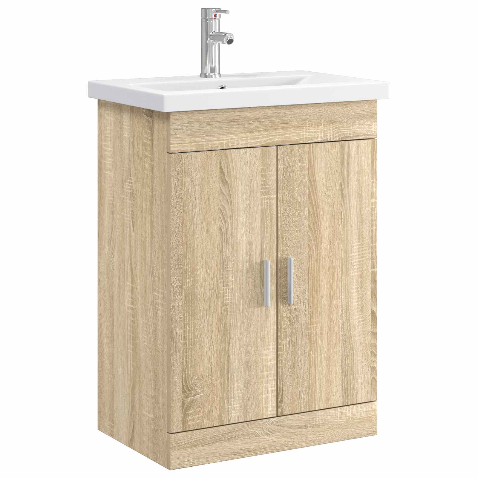 Badrumsmöbelset Sonoma-ek 61 x 40 x 84,5 cm Konstruerat trä