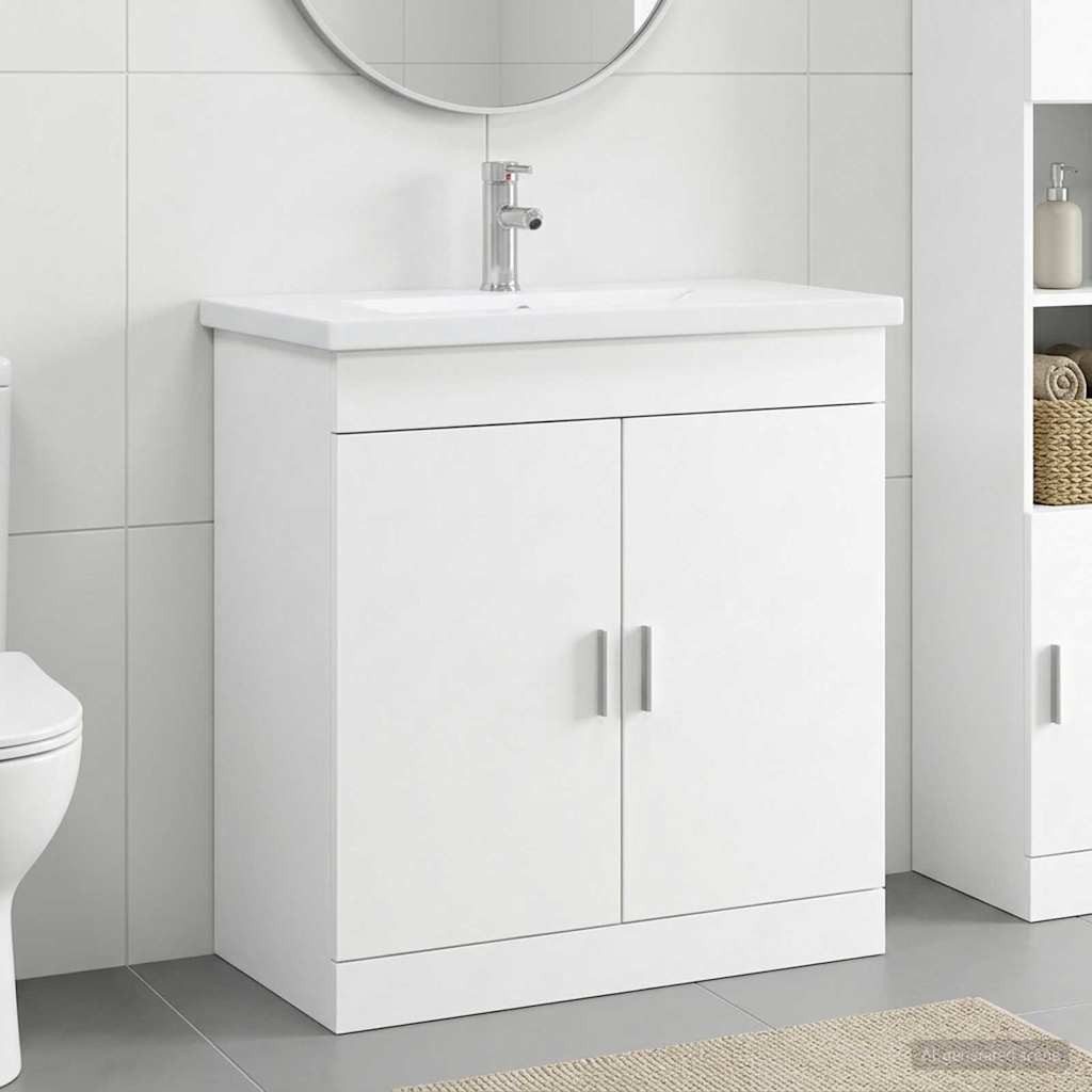 Badrumsmöbelset Vit 81 x 40 x 84,5 cm Konstruerat trä