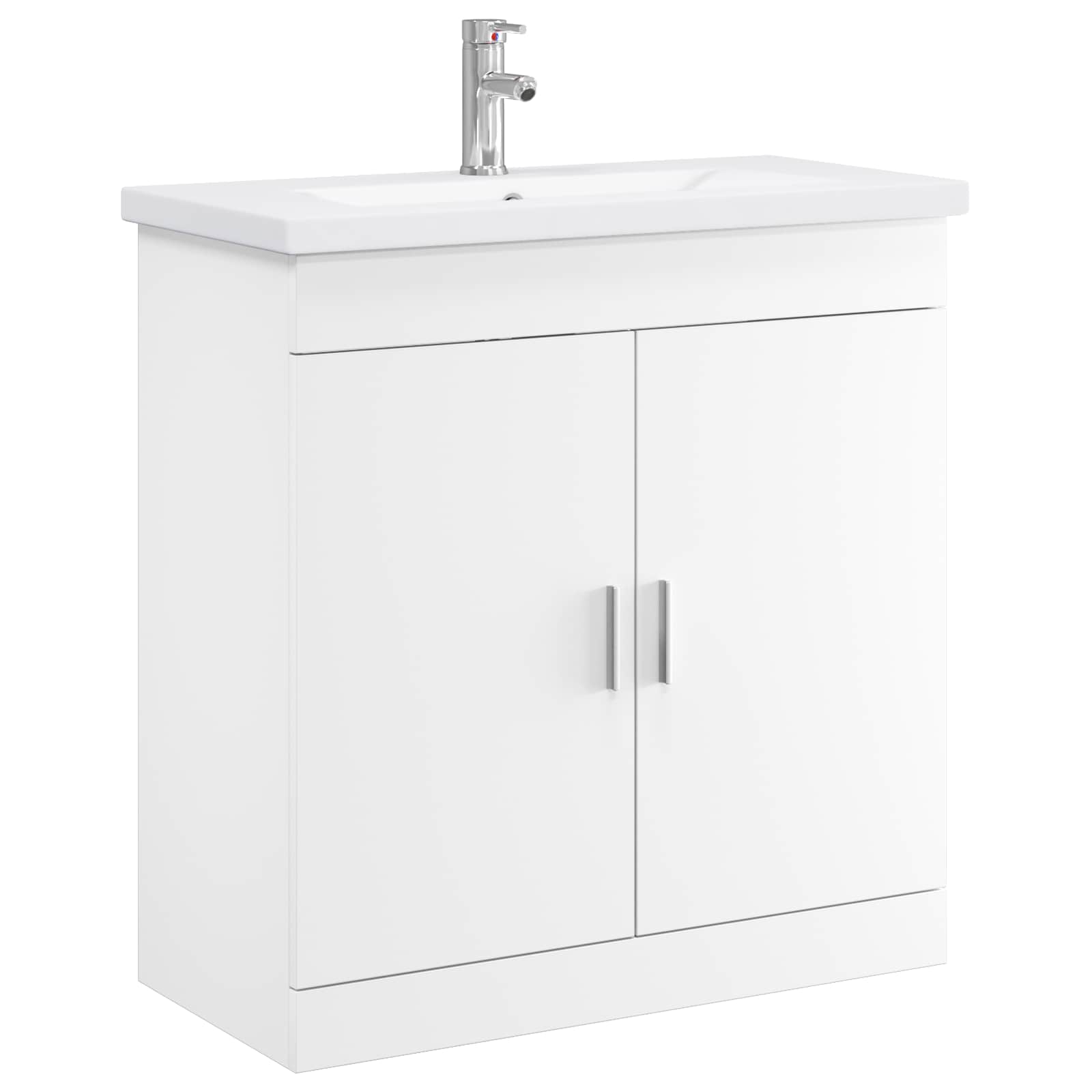 Badrumsmöbelset Vit 81 x 40 x 84,5 cm Konstruerat trä