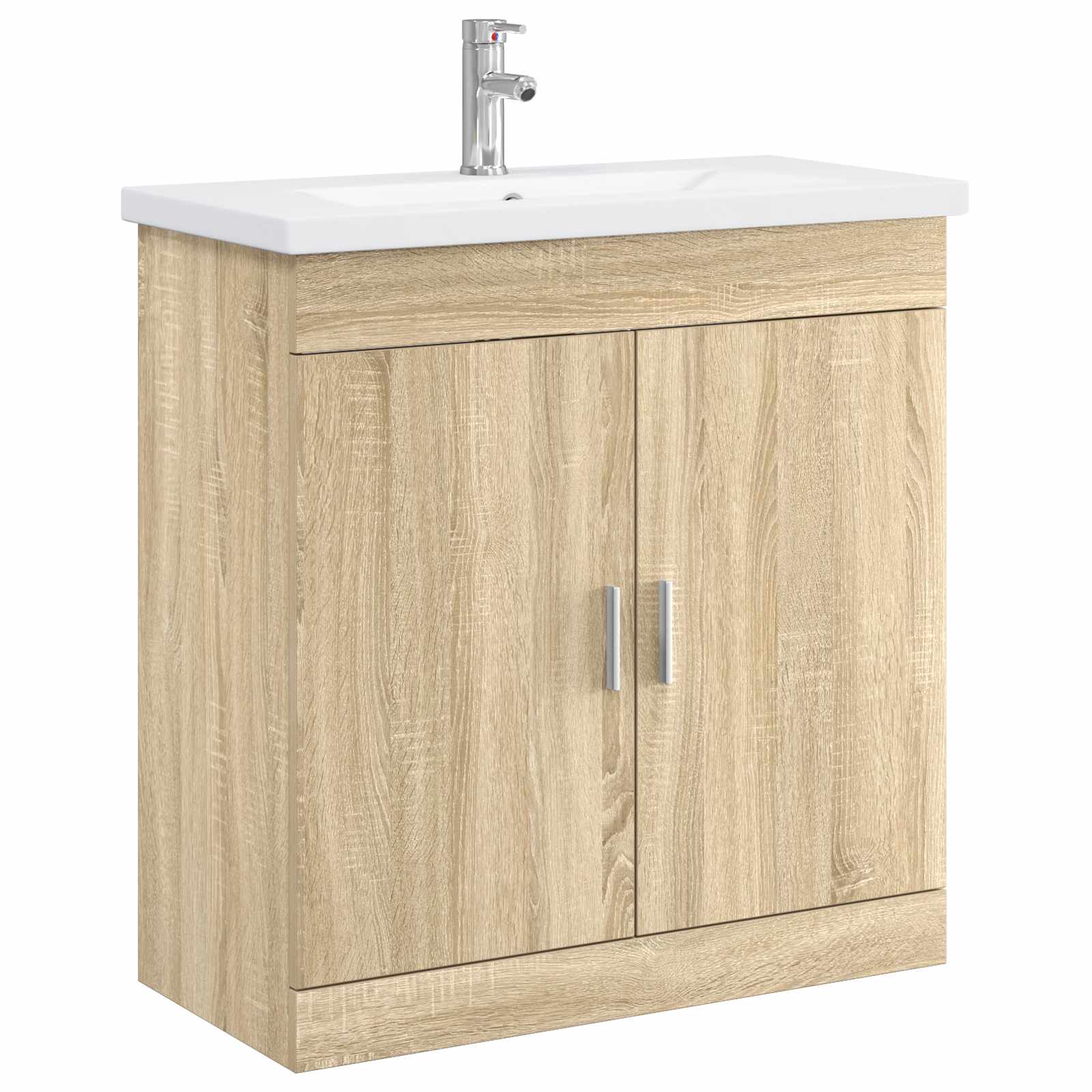 Badrumsmöbelset Sonoma-ek 81 x 40 x 84,5 cm Konstruerat trä