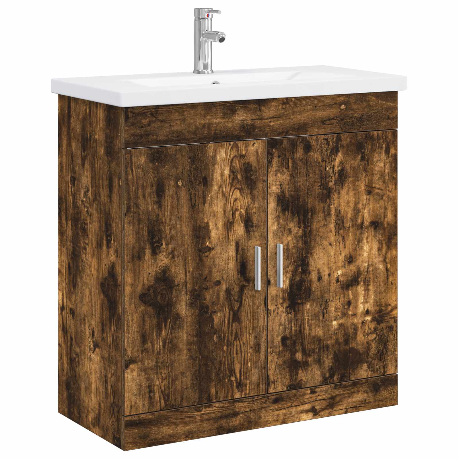 Badrumsmöbelset Rökt ek 81 x 40 x 84,5 cm Konstruerat trä