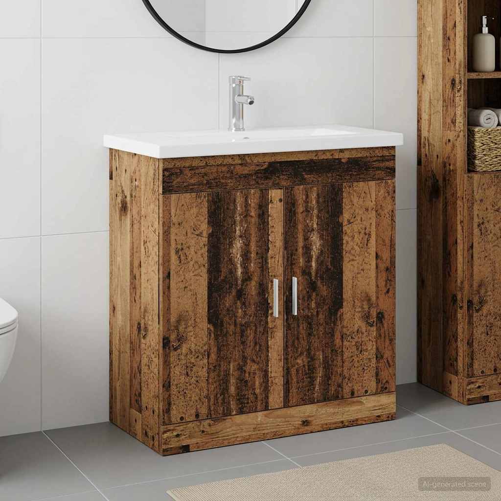 Badrumsmöbelset Gammalt trä 81 x 40 x 84,5 cm Konstruerat trä