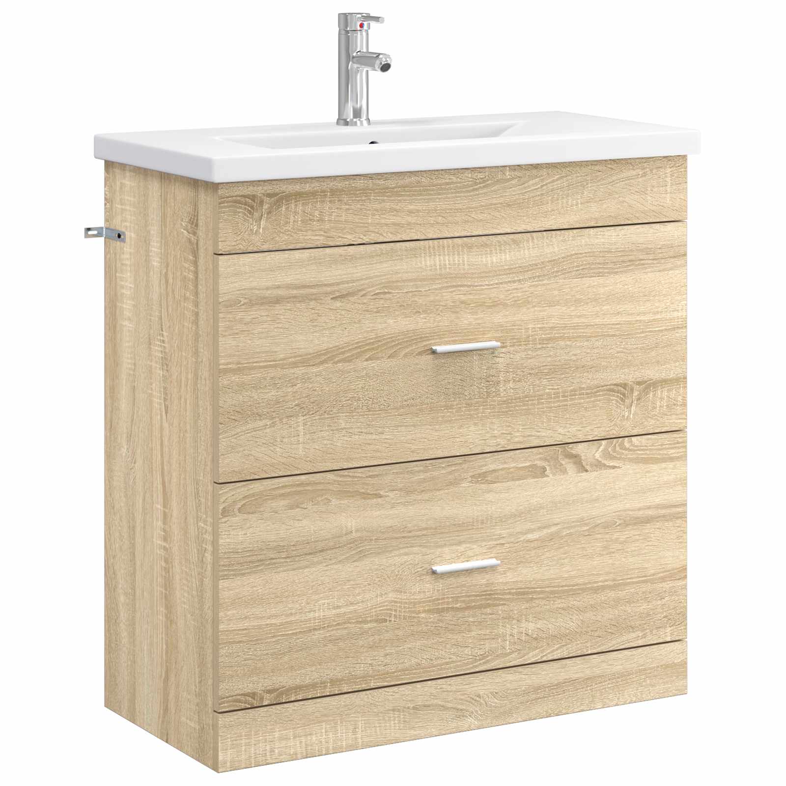 Badrumsmöbelset Sonoma-ek 81 x 40 x 84,5 cm Konstruerat trä