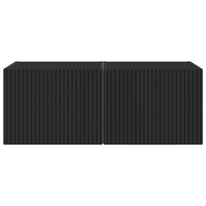 TV Vägghylla 2 pcs Svart 60 x 31 x 29.5 cm Konstruerat trä