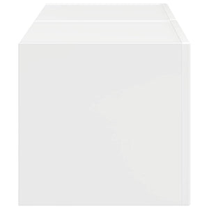 TV Vägghylla Väggmonterad 2 pcs Glansig Vit 60 x 31 x 29.5 cm