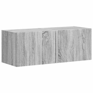 TV Vägghylla 2 pcs Grå Sonoma 60 x 31 x 29.5 cm Konstruerat trä