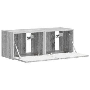 TV Vägghylla 2 pcs Grå Sonoma 60 x 31 x 29.5 cm Konstruerat trä