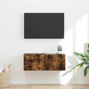 TV Vägghylla Rökt ek 60 x 31 x 29.5 cm Konstruerat trä