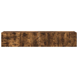 TV Vägghylla 2 pcs Rökt ek 60 x 31 x 29.5 cm Konstruerat trä