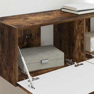 TV Vägghylla Rökt ek 60 x 31 x 29.5 cm Konstruerat trä