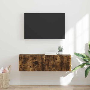TV Vägghylla Rökt ek 60 x 31 x 29.5 cm Konstruerat trä