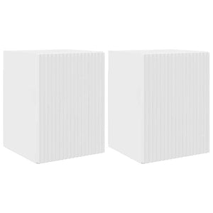 TV Vägghylla 2 pcs Glansig Vit 30 x 31 x 40 cm Konstruerat trä