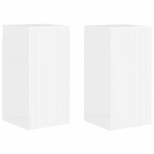 TV Vägghylla 2 pcs Glansig Vit 30 x 31 x 60 cm Konstruerat trä