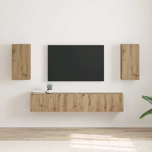 TV Vägghylla 2 pcs Artisan Ek 30 x 31 x 60 cm Konstruerat trä