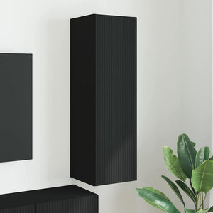 TV Vägghylla Svart 30 x 31 x 100 cm Konstruerat trä