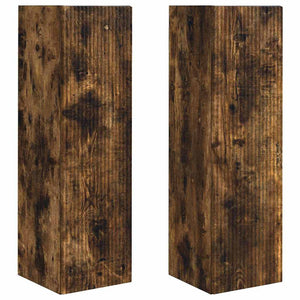TV Vägghylla 2 pcs Rökt ek 30 x 31 x 100 cm Konstruerat trä