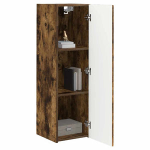 TV Vägghylla 2 pcs Rökt ek 30 x 31 x 100 cm Konstruerat trä