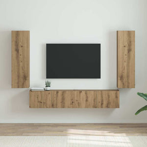TV Vägghylla 2 pcs Artisan Ek 30 x 31 x 100 cm Konstruerat trä