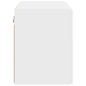 TV Vägghylla Väggmonterad Vit 59,5 x 31 x 40 cm Konstruerat trä